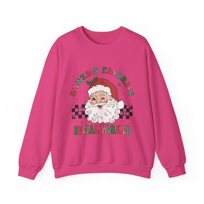 Santa's Favorite Social Worker Crewneck Sweatshirt