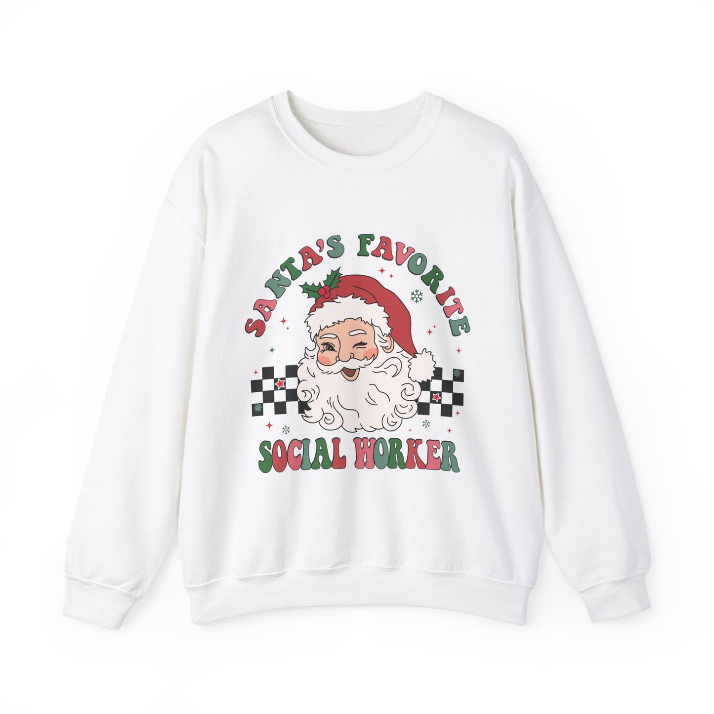 Santa's Favorite Social Worker Crewneck Sweatshirt