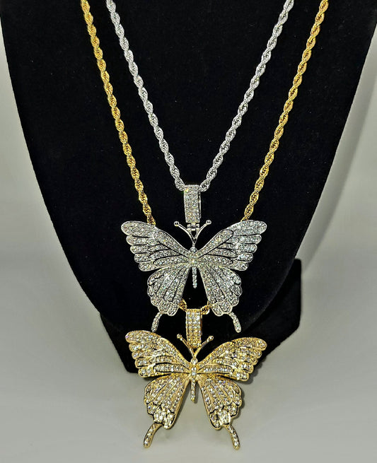 Papillon Pendent and Chain