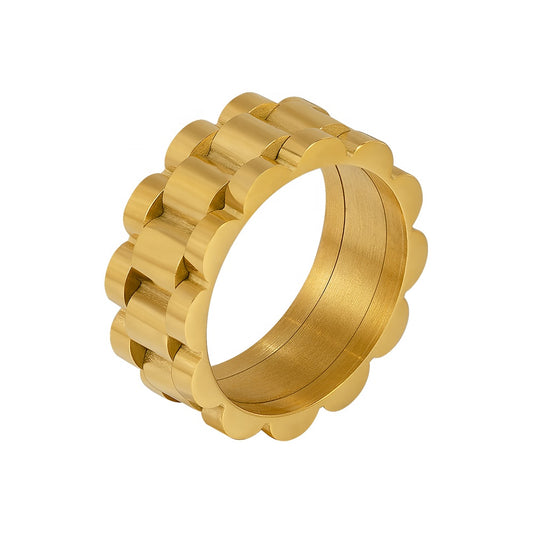 18K Gold Watchband Ring