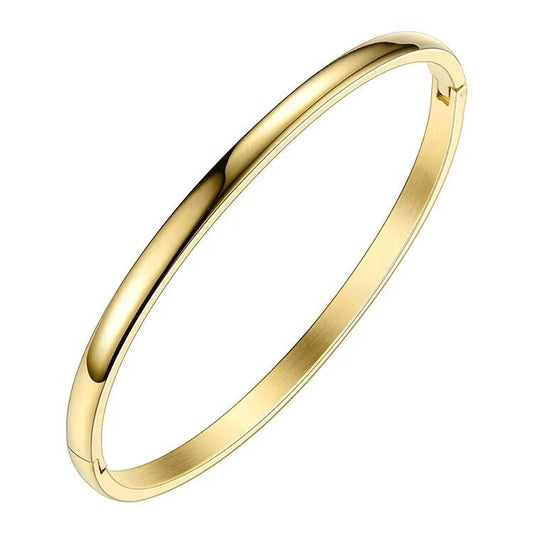 18K Gold Plated Glossy Bangle